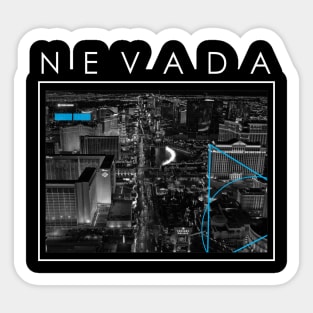 Nevada city design teeshirt blk Sticker